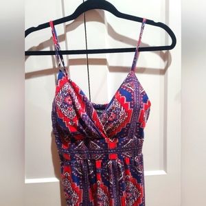 Maxi dress, blue/red, size S